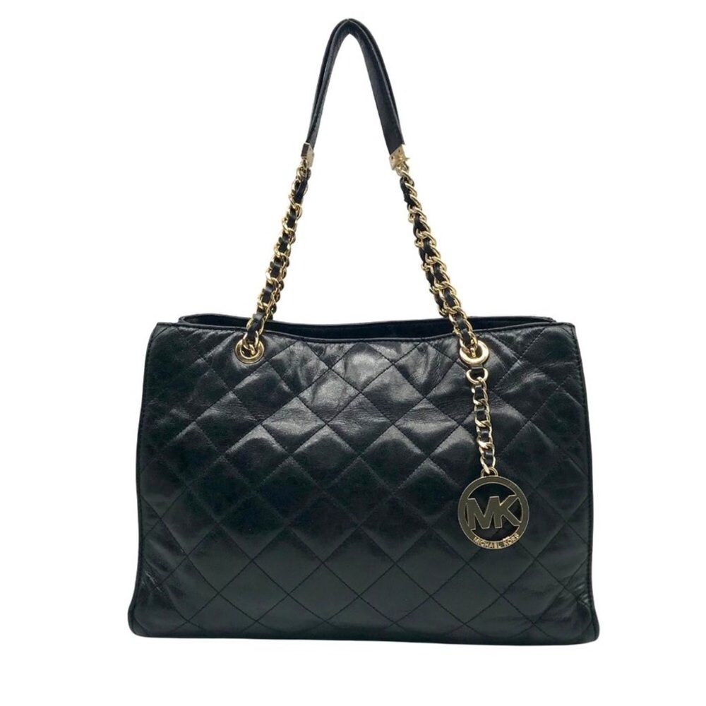 MICHAEL KORS QUILTED CHANEL LEATHER TOTE